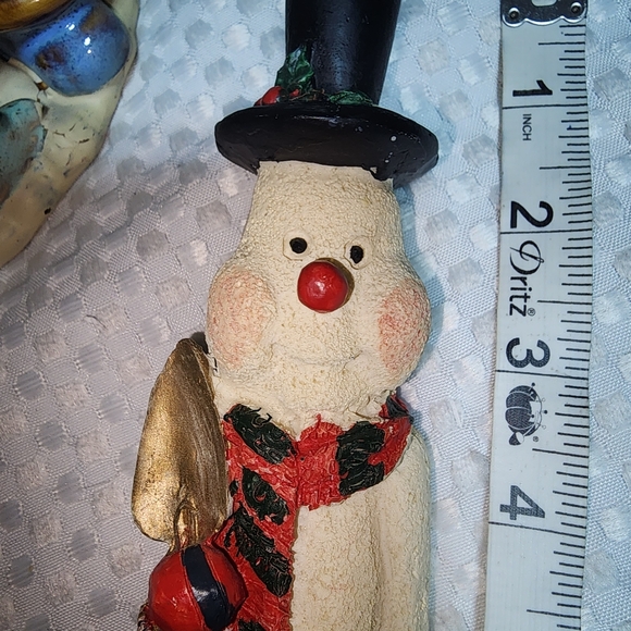 WINDSOR EUC 12" SNOWMAN SHOVEL SAND CASTLE CHRISTMAS STANDING FIGURINE - Picture 3 of 6
